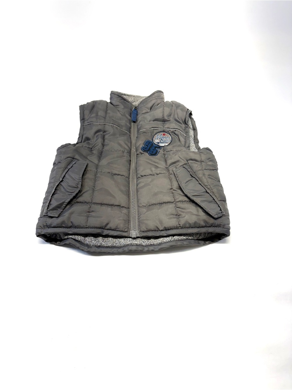 VTG Nevada Boys Quilted Puffer Vest Gray Size 4- Great Condition